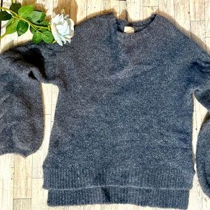 Bell Sleeve Wool Sweater